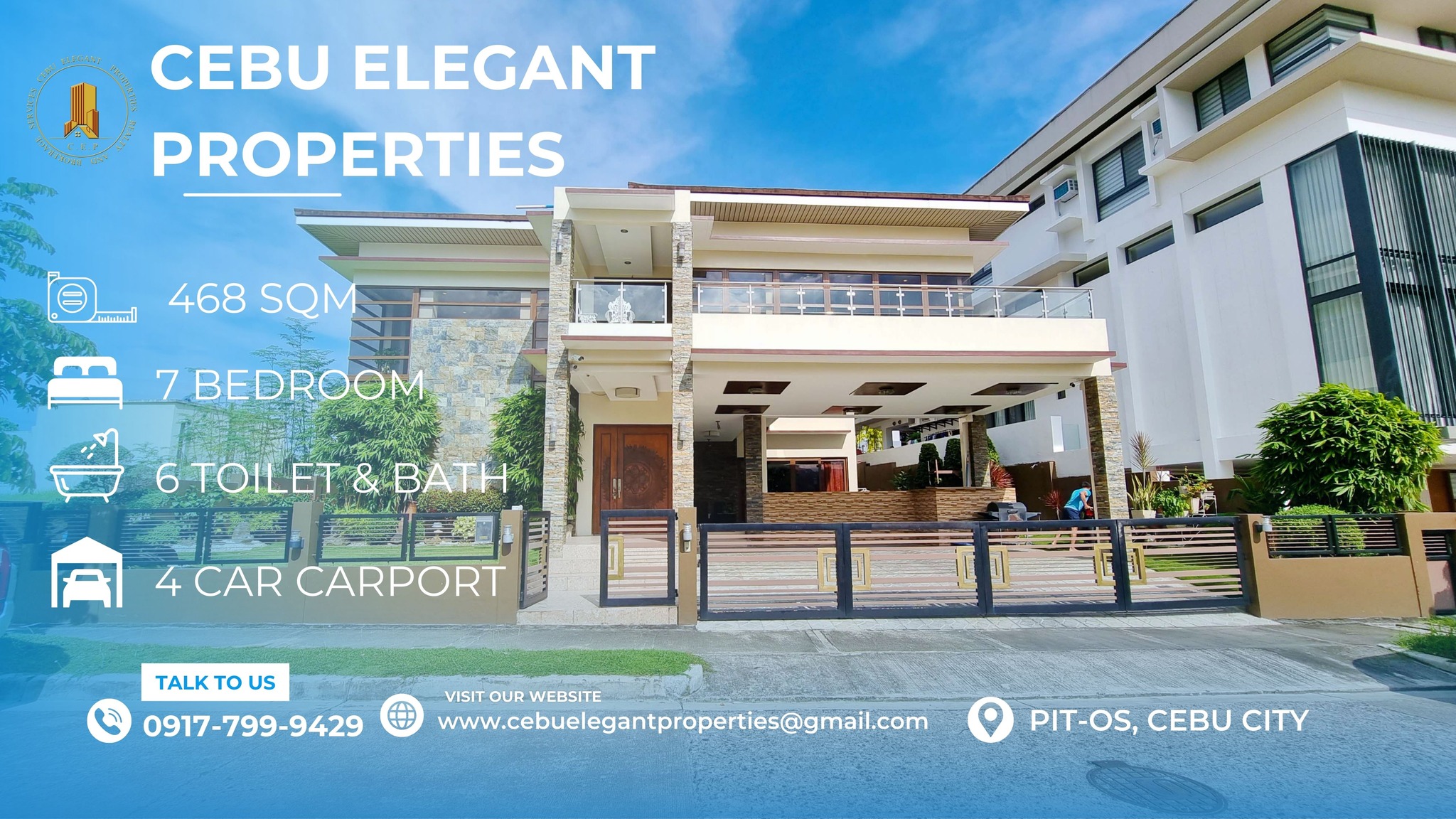 Gorgeous 7 Bedrom House and Lot for Sale with a beautiful pool, Pit-Os, Cebu