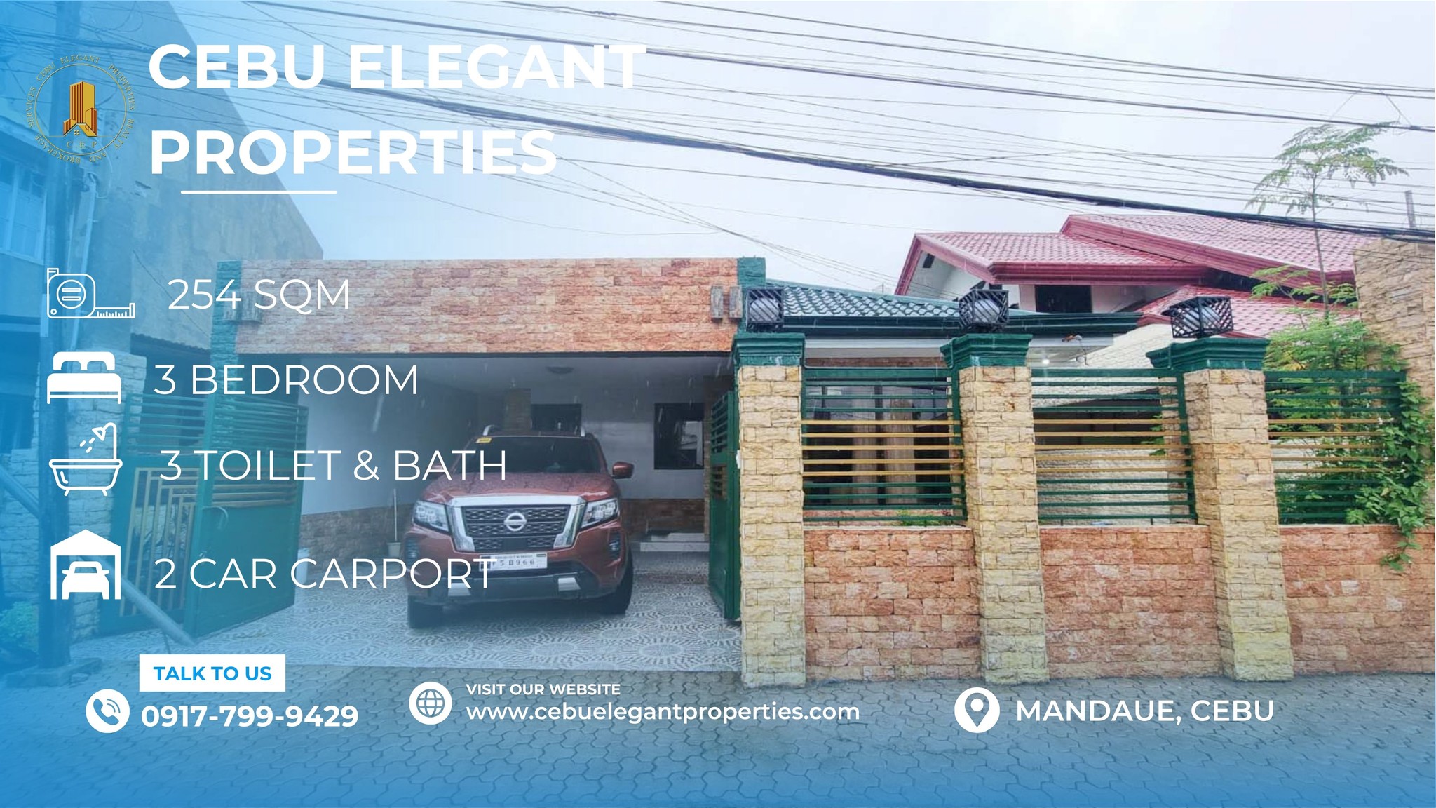 3 Bedroom Bungalow House and Lot for Sale in Mandaue City, Cebu