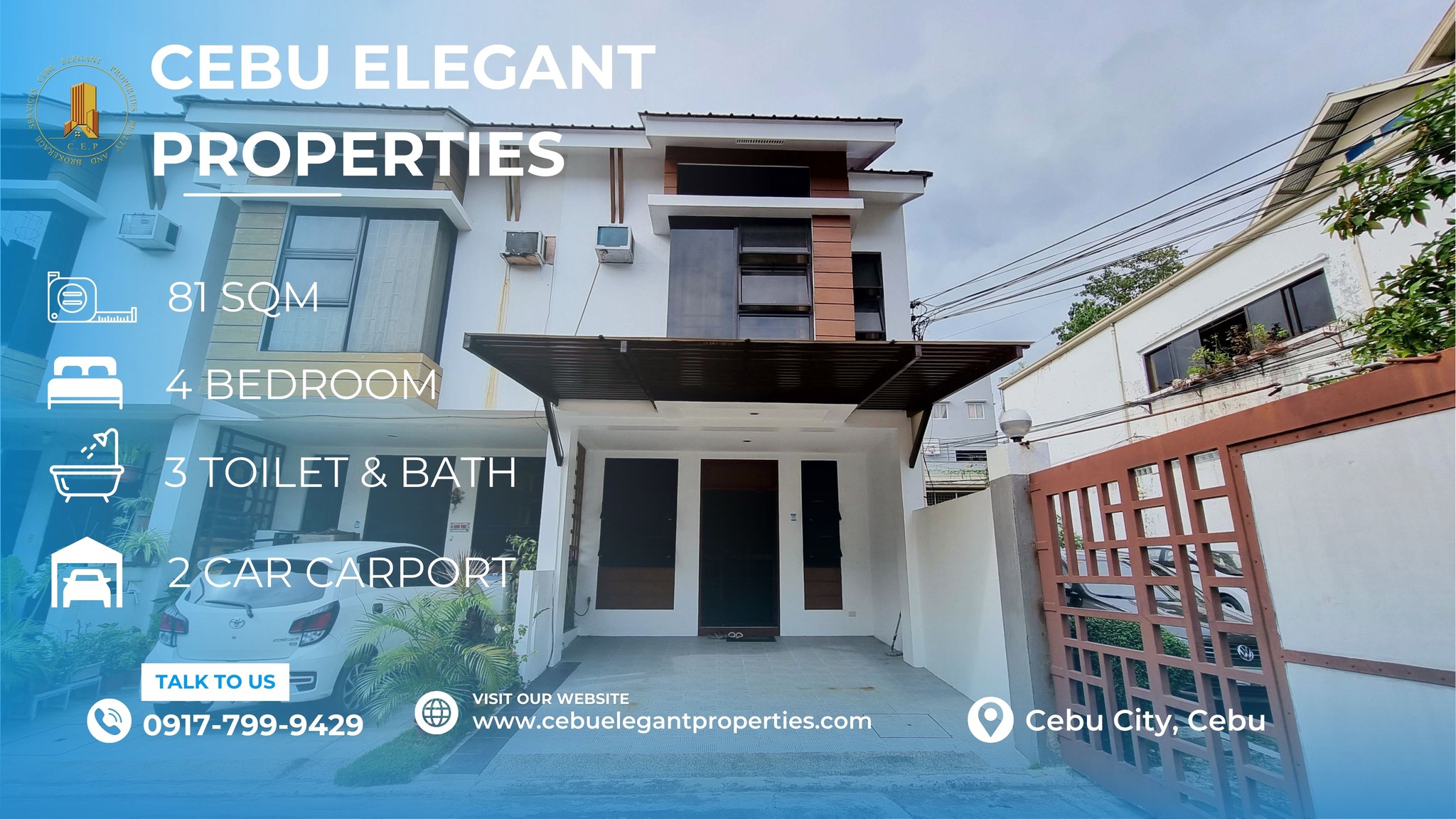 Great Location 4 Bedroom House and Lot For Sale in Cebu City